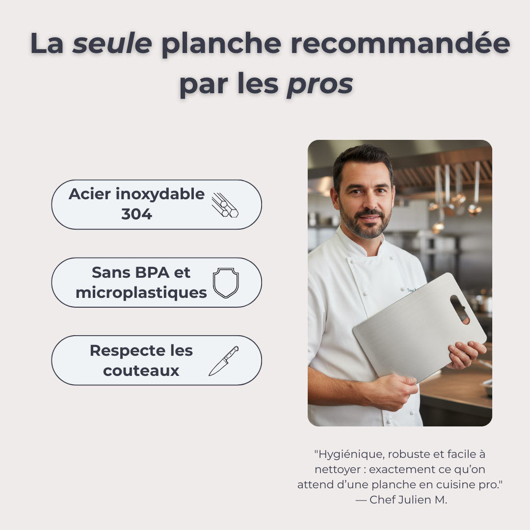 Silver Slice - La planche à découper durable en inox
