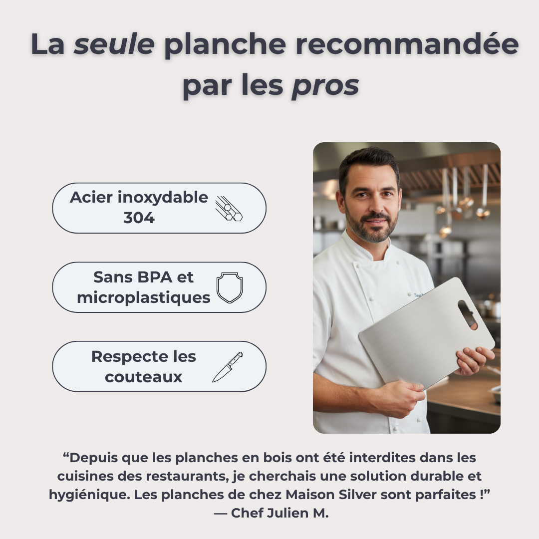 Silver Slice - La planche à découper durable en inox