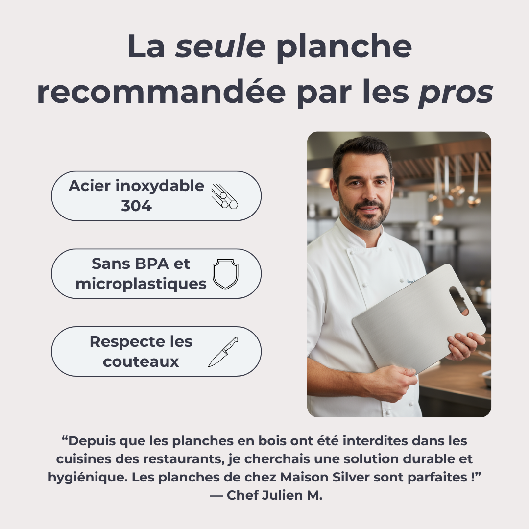 Silver Slice - La planche à découper durable en inox